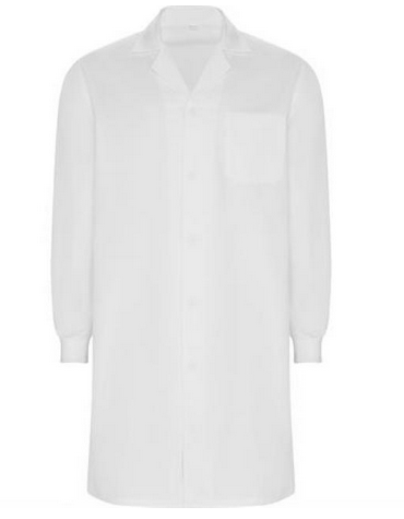 MEREDI BATA BLANCA CORCHETE Y PUÑO TALLA L REF. BA90920301