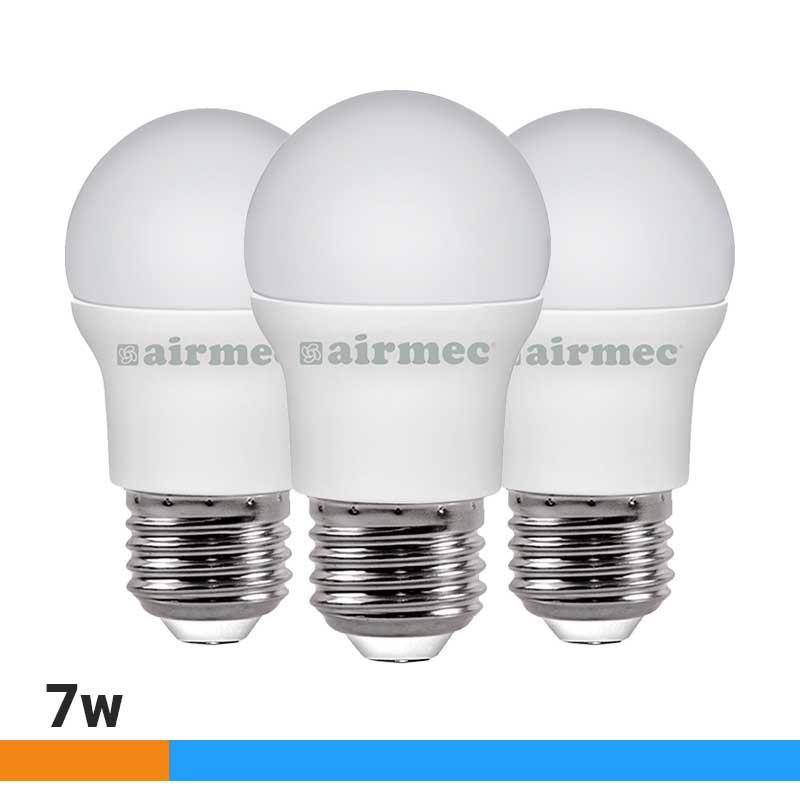 🔴AIRMEC PACK 3 LED ESFERICAS 7W/E27 FRIA AM130275