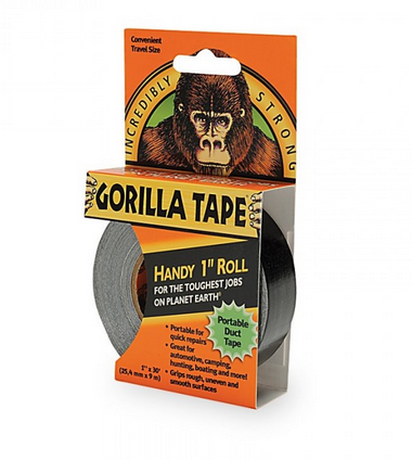 GORILLA CINTA AMERICANA ESTRECHA NEGRA (9mts. x 25mm.) 3044400