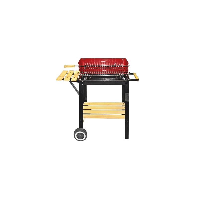 BARBACOA CARRO RETANGULAR C/RUEDAS 47x24