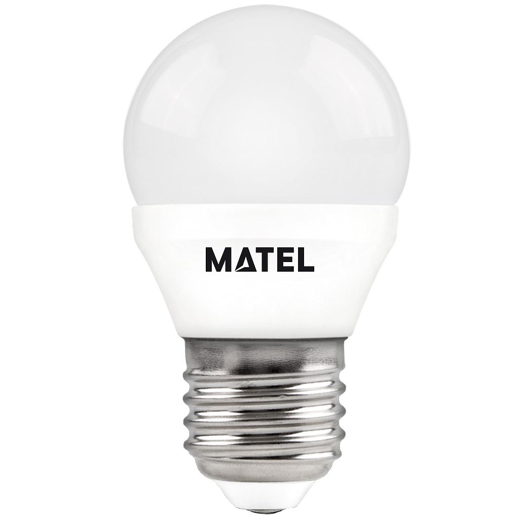 MATEL-LAMPARA ESFERICA LED 7W E-27 FRIA REF. 23197