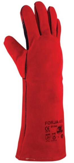 GUANTES SOLDADOR ROJO 400mm TALLA 9 REF. 110792