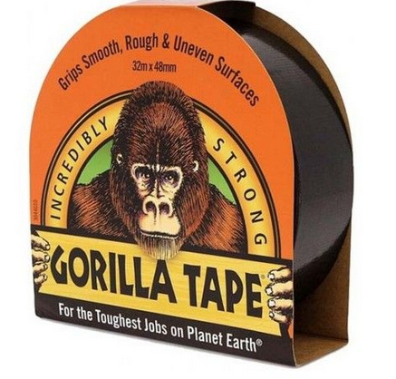 GORILLA CINTA AMERICANA NEGRA (32mts. x 48mm.) REF. 3034025