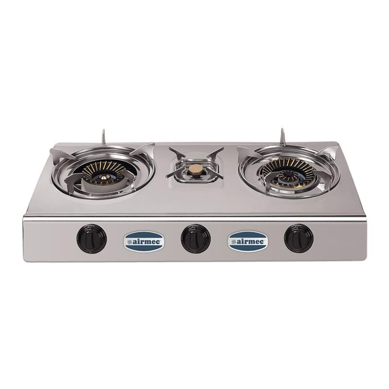 COCINA GAS 3 FUEGOS AIRMEC INOX AM120414