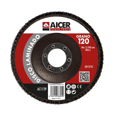 DISCO LAMINAS DESBASTE PEPINO INOX 115mm G120 REF. WLA115120 8435114130572