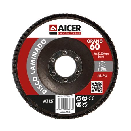 DISCO LAMINAS DESBASTE PEPINO INOX 115mm G60 REF. WLA11560 8435114116002